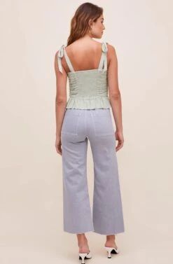 Duffy Sweetheart Neck Top -Sundress Haven ACT16591 SAGE 6