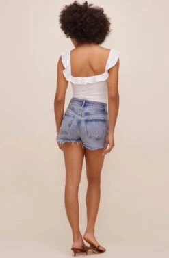 Lala Ruffle Bodysuit -Sundress Haven ACT16596 WHITE 6