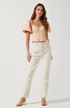 Gilmore Puff Sleeve Top 21 Gilmore Puff Sleeve Top -Sundress Haven ACT16678 BLUSH 1