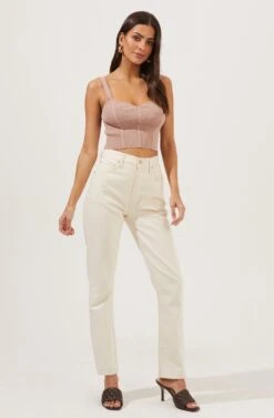 Milano Sweater Sweetheart Crop Tank -Sundress Haven ACT16709 VINTAGEMAUVE 1