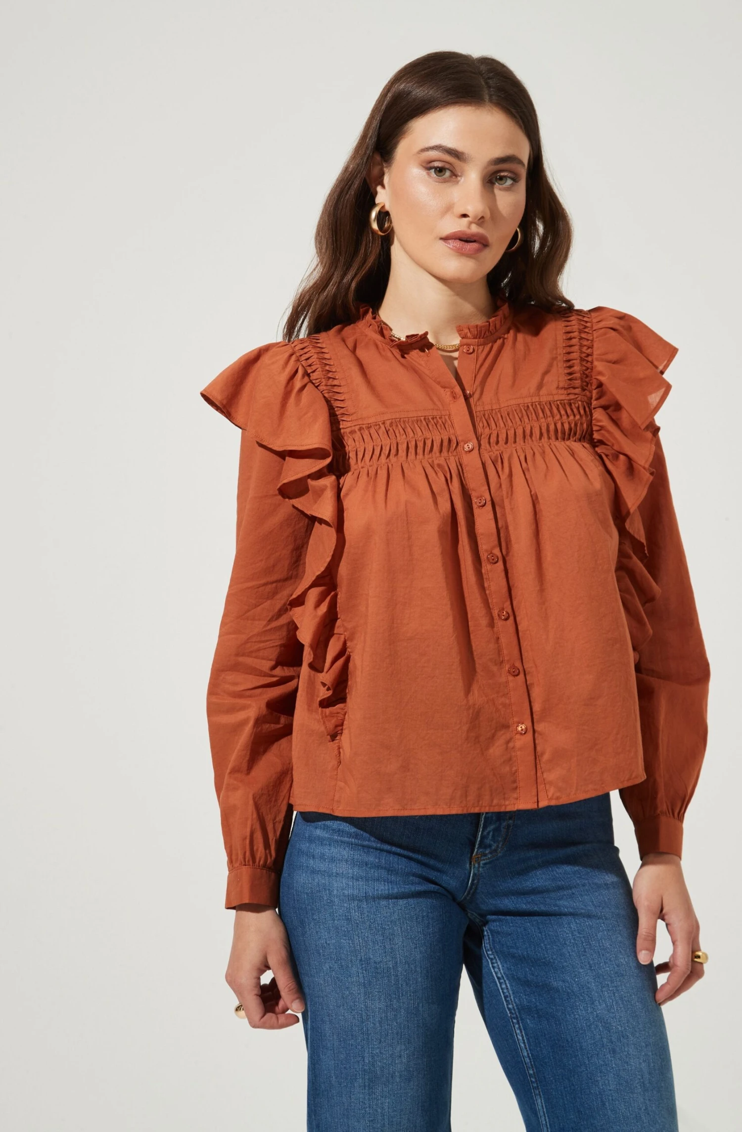 Fawn Ruffle Button Down Top 5 Fawn Ruffle Button Down Top - Image 5