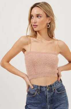 Lorain Fuzzy Knit Sweater Cami