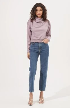 Alessi Cowl Neck Sweatshirt 15 Alessi Cowl Neck Sweatshirt -Sundress Haven ACT16859 PALEPURPLE 1