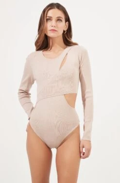 Pierson Cutout Sweater Bodysuit 20 Pierson Cutout Sweater Bodysuit -Sundress Haven ACT16867 LT.NUDE 7