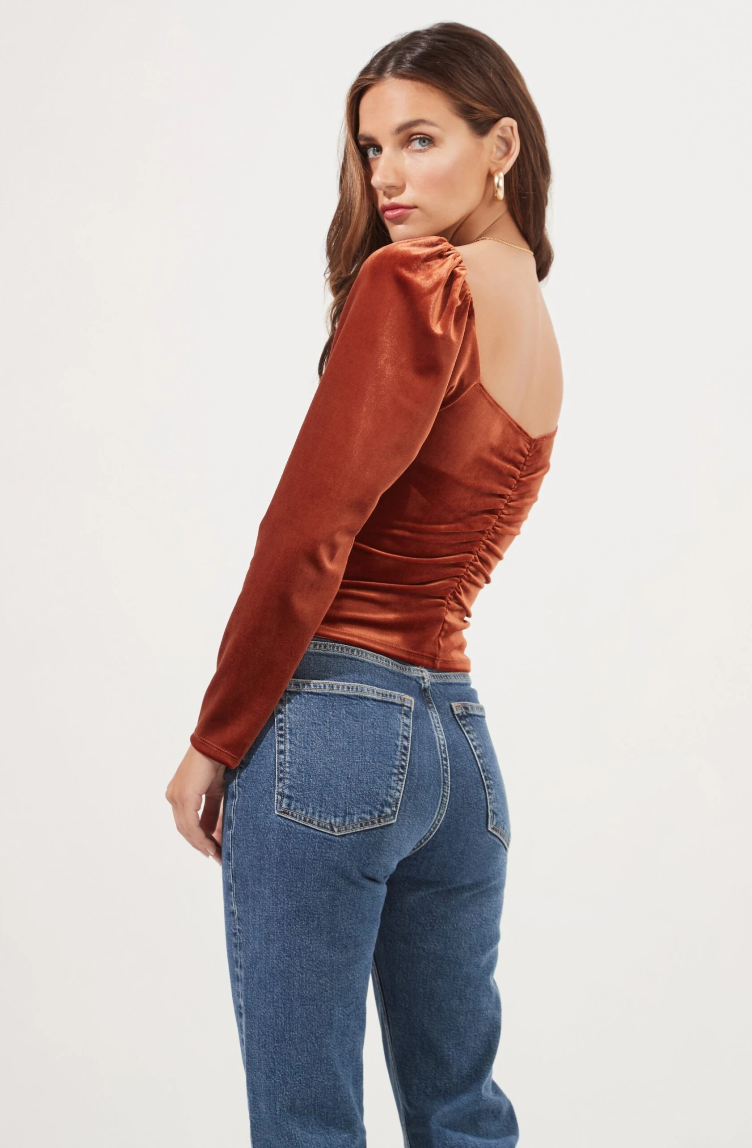 Vanya Ruched Velvet Top 5 Vanya Ruched Velvet Top - Image 5