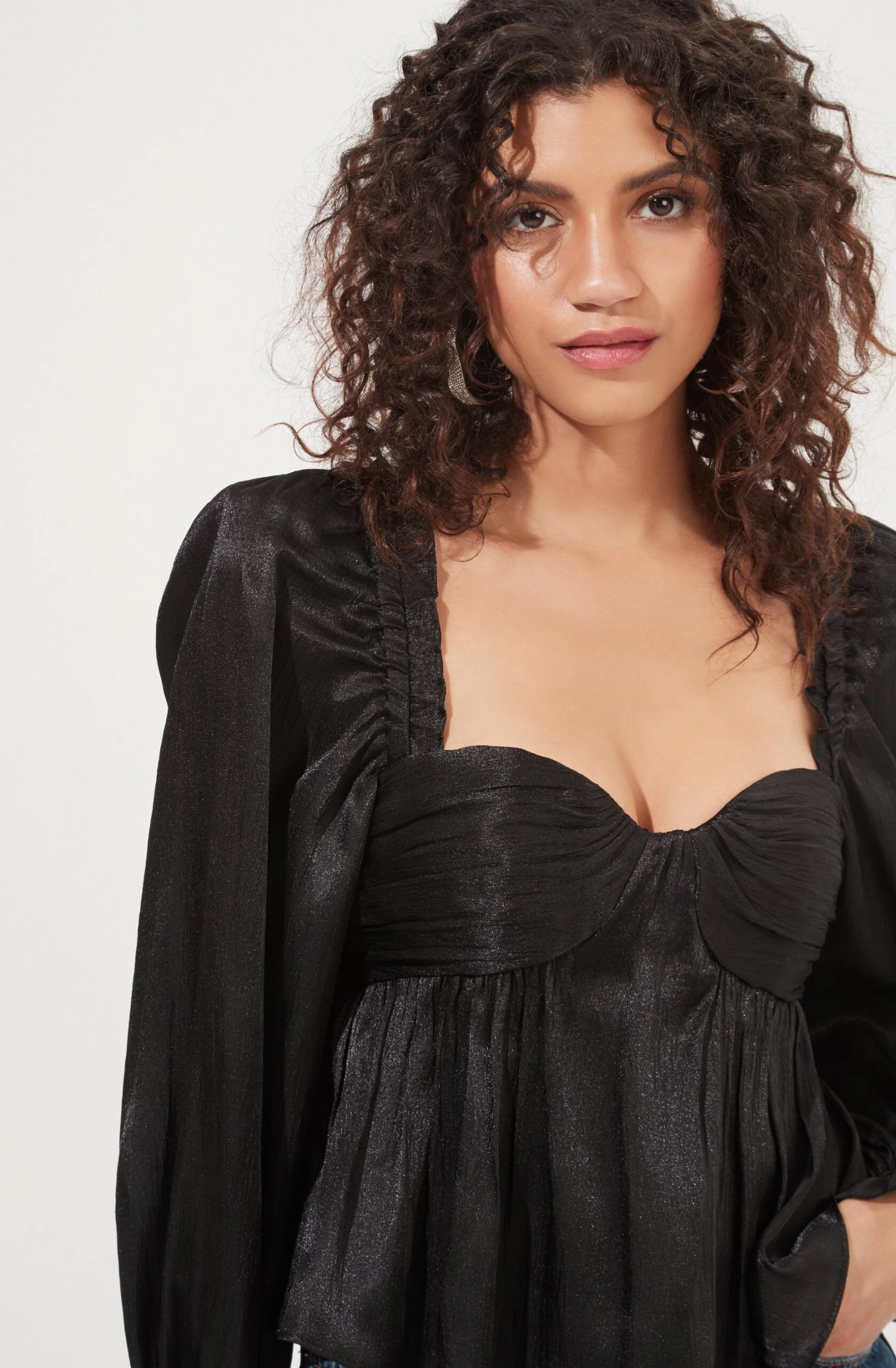 Irene Sweetheart Puff Sleeve Peplum Top 5 Irene Sweetheart Puff Sleeve Peplum Top - Image 5