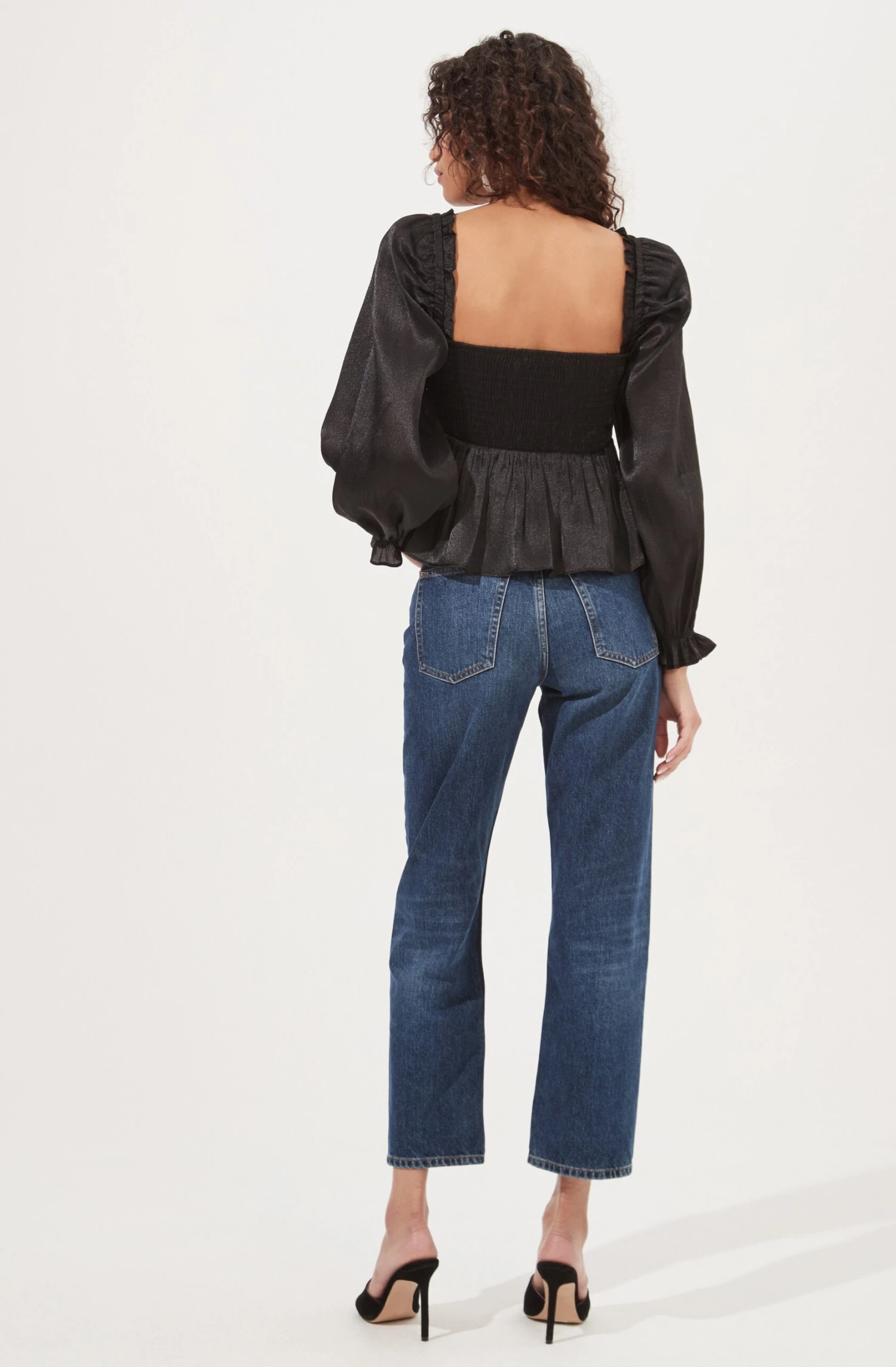 Irene Sweetheart Puff Sleeve Peplum Top 3 Irene Sweetheart Puff Sleeve Peplum Top - Image 3