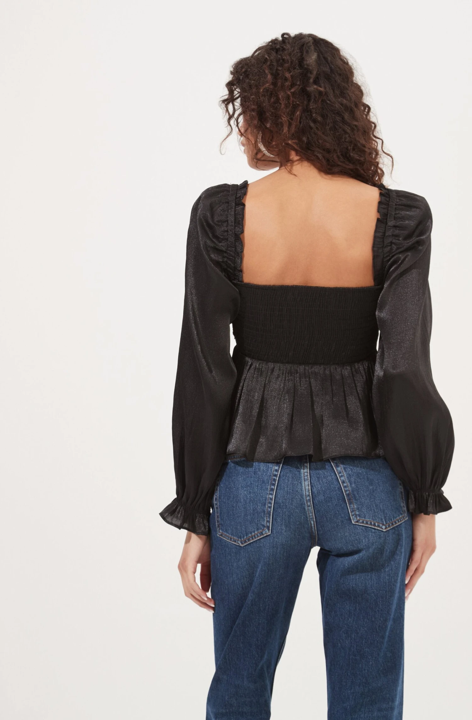 Irene Sweetheart Puff Sleeve Peplum Top 6 Irene Sweetheart Puff Sleeve Peplum Top - Image 6