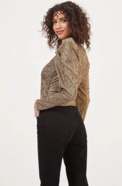 Melrose Metallic Gold Sweetheart Top 10 Melrose Metallic Gold Sweetheart Top -Sundress Haven ACT16915 CRUSHEDGOLD 6