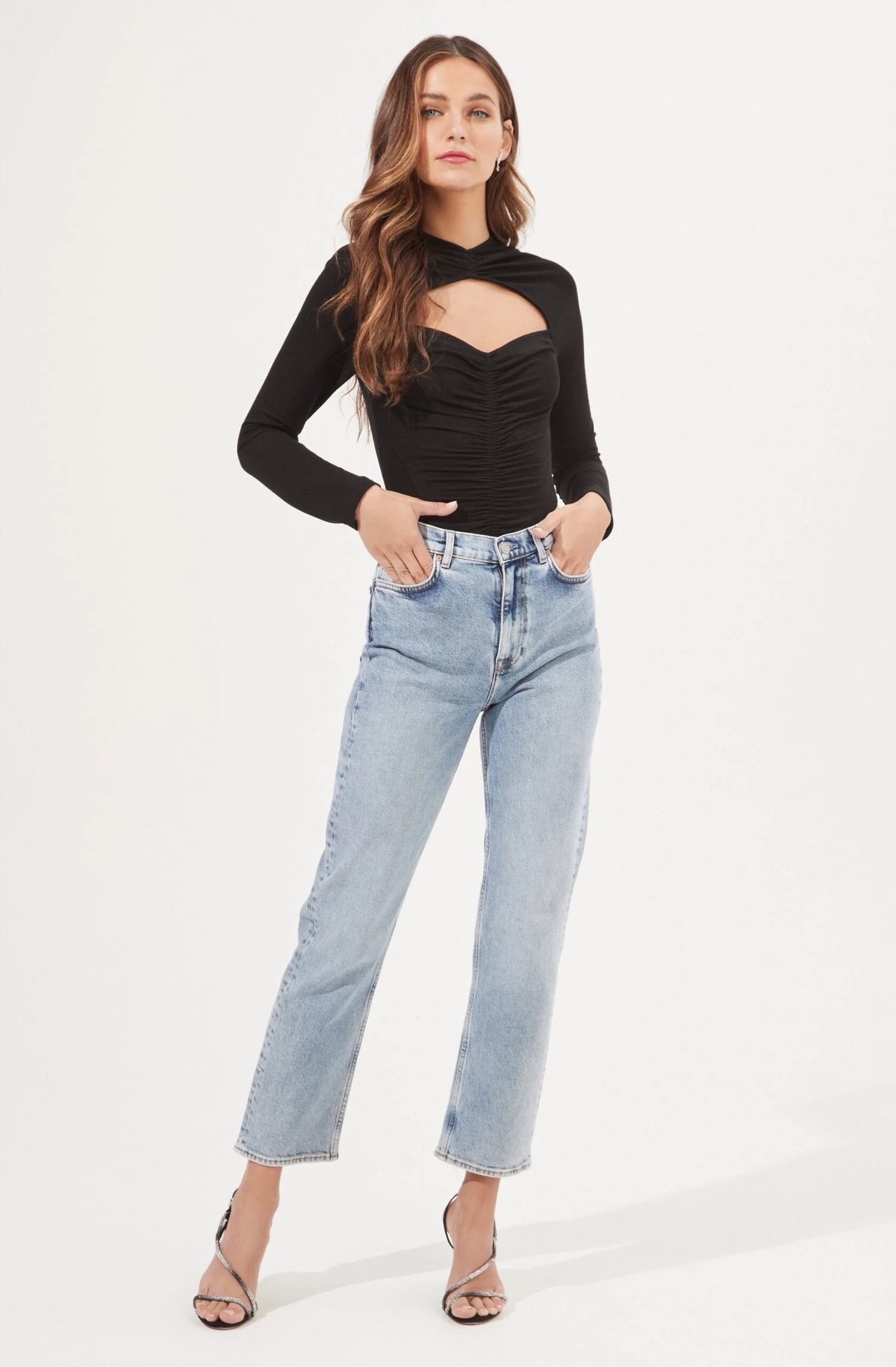 Cristen Ruched Cutout Bodysuit 2 Cristen Ruched Cutout Bodysuit - Image 2