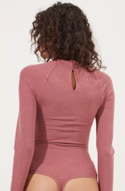 Cristen Ruched Cutout Bodysuit 25 Cristen Ruched Cutout Bodysuit -Sundress Haven ACT16916 PINKRHUBARD 6