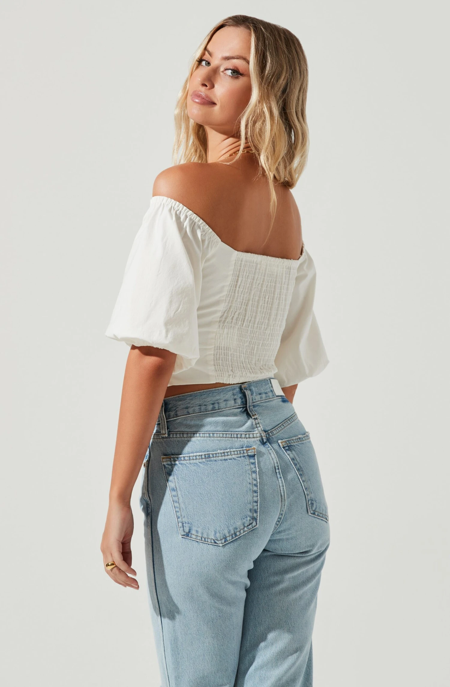 Brixton Off Shoulder Corset Half Sleeve Top 4 Brixton Off Shoulder Corset Half Sleeve Top - Image 4