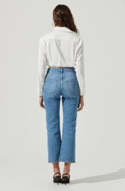 Perry Satin Wrap Front Tie Waist Top -Sundress Haven ACT17025B WHITE 3