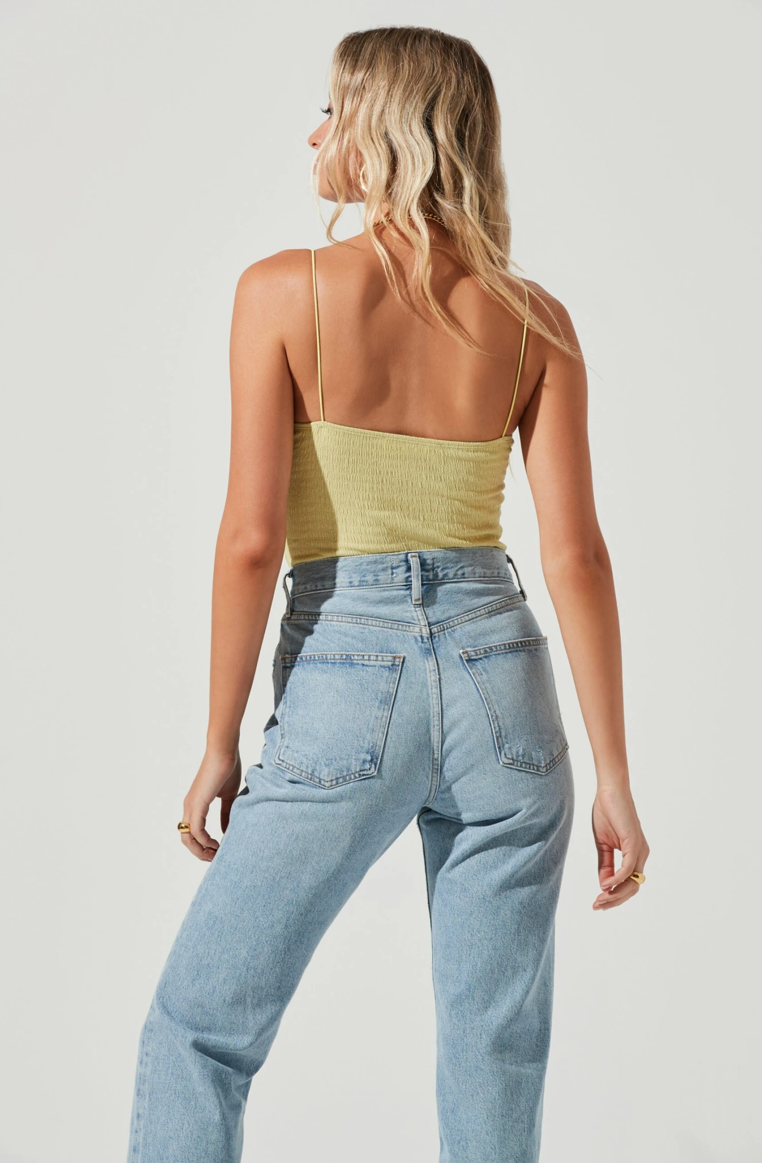 Oslo Square Neck Crinkle Cami Bodysuit 11 Oslo Square Neck Crinkle Cami Bodysuit - Image 11