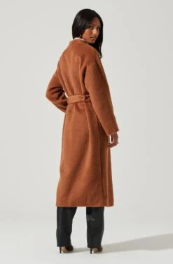 Berkley Tie Waist Coat -Sundress Haven ACT17309 CAMEL 0828