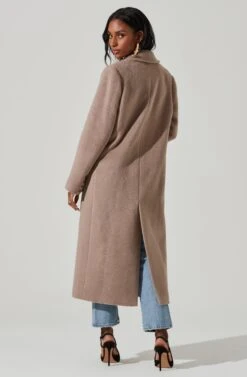 Morana Double Breasted Duster Coat -Sundress Haven ACT17315B TAUPE 5