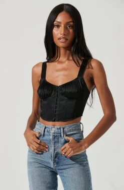Larinna Hook And Eye Bustier Crop Top