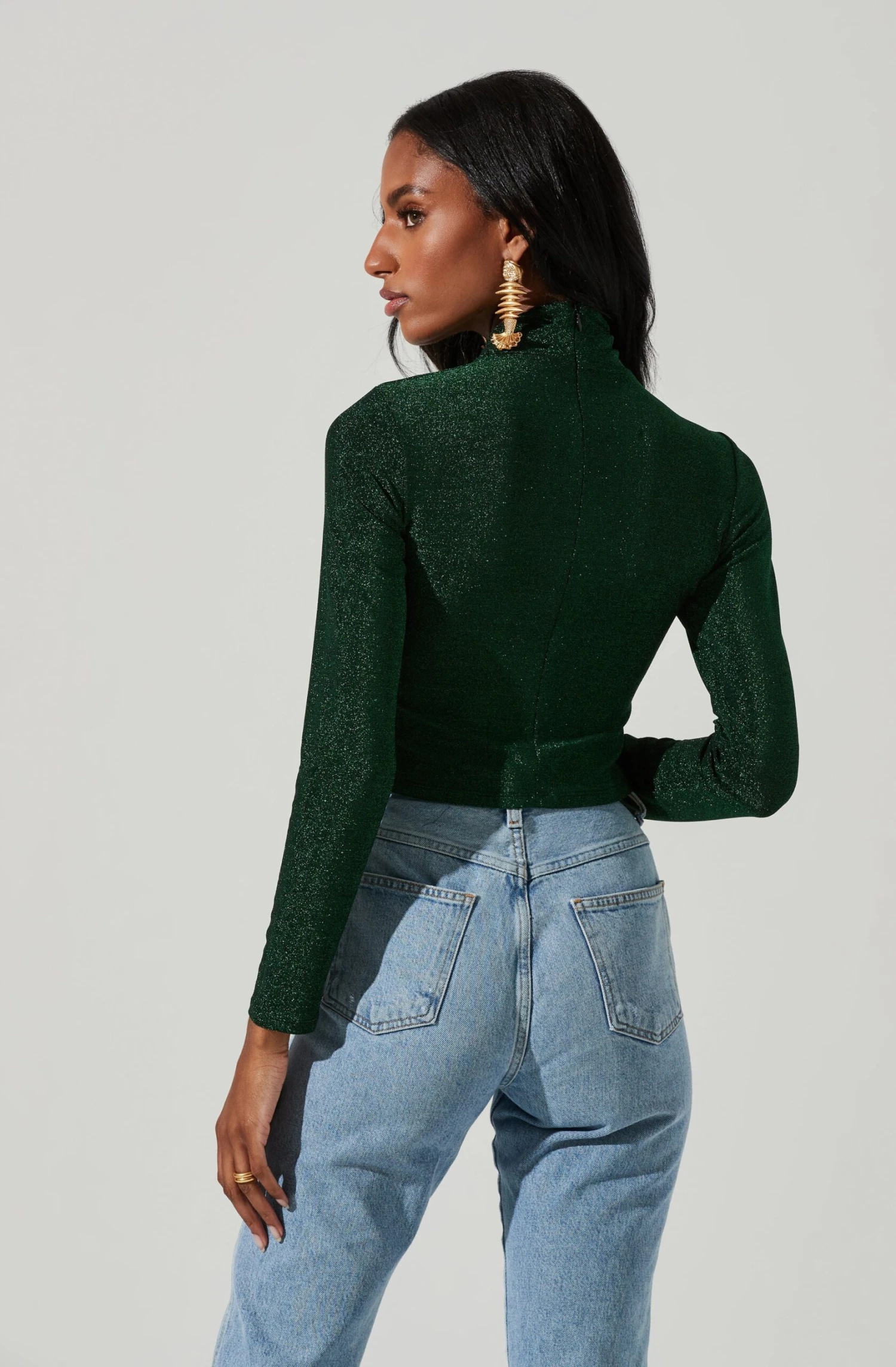 Crane Metallic Cutout Long Sleeve Top 5 Crane Metallic Cutout Long Sleeve Top - Image 5