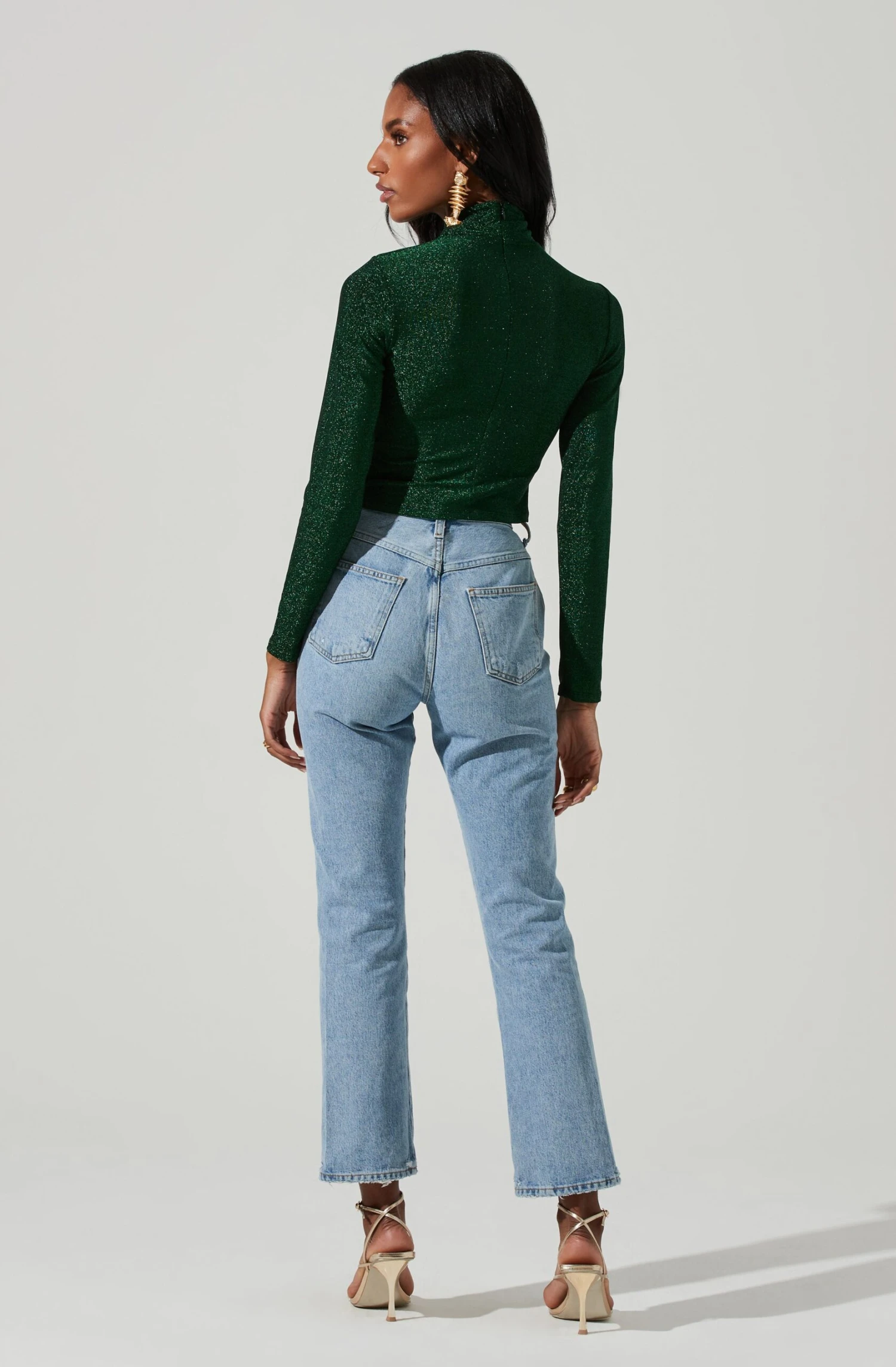 Crane Metallic Cutout Long Sleeve Top 4 Crane Metallic Cutout Long Sleeve Top - Image 4