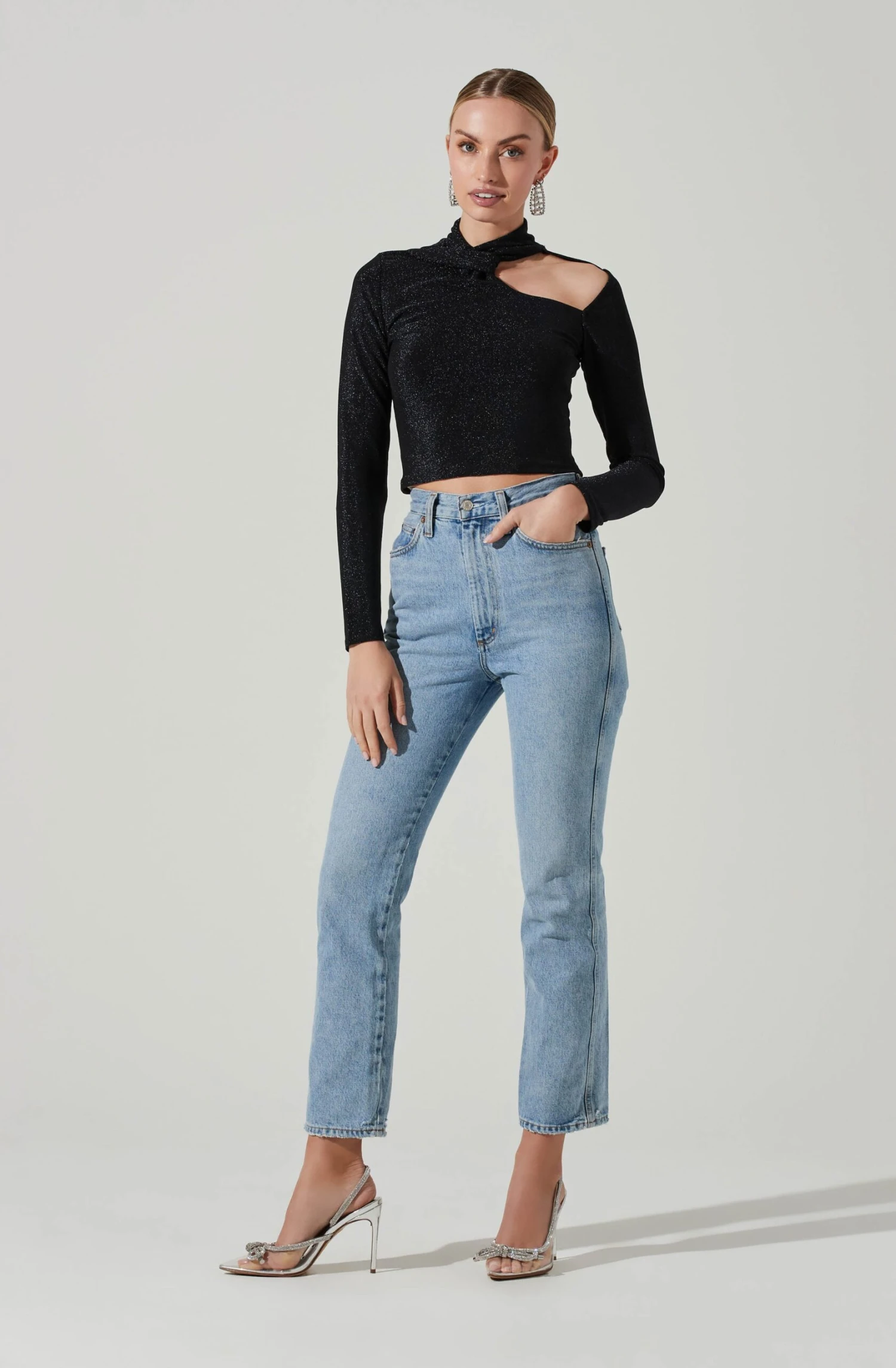 Crane Metallic Cutout Long Sleeve Top 8 Crane Metallic Cutout Long Sleeve Top - Image 8