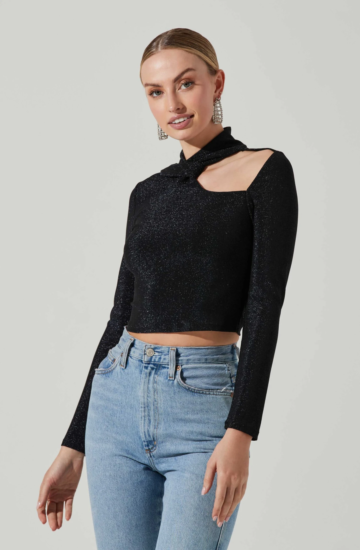 Crane Metallic Cutout Long Sleeve Top 9 Crane Metallic Cutout Long Sleeve Top - Image 9