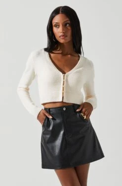 Melissa Pearl Embellished Cardigan Sweater -Sundress Haven ACT17475P CREAM 4