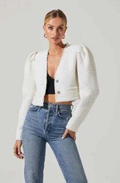 Madrigal Cropped Tweed Jacket