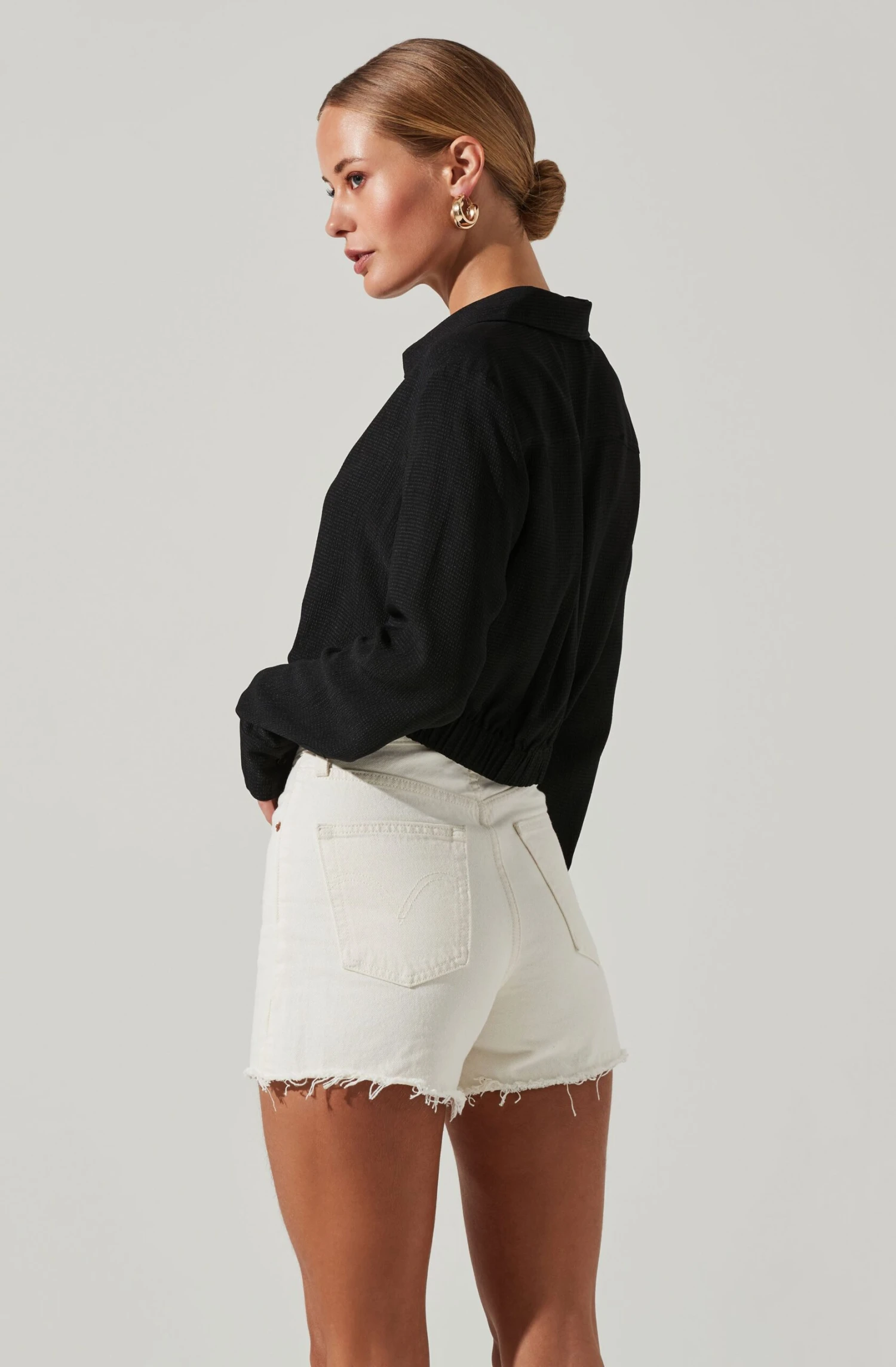 Camden Cropped Button Down Collared Top 8 Camden Cropped Button Down Collared Top - Image 8