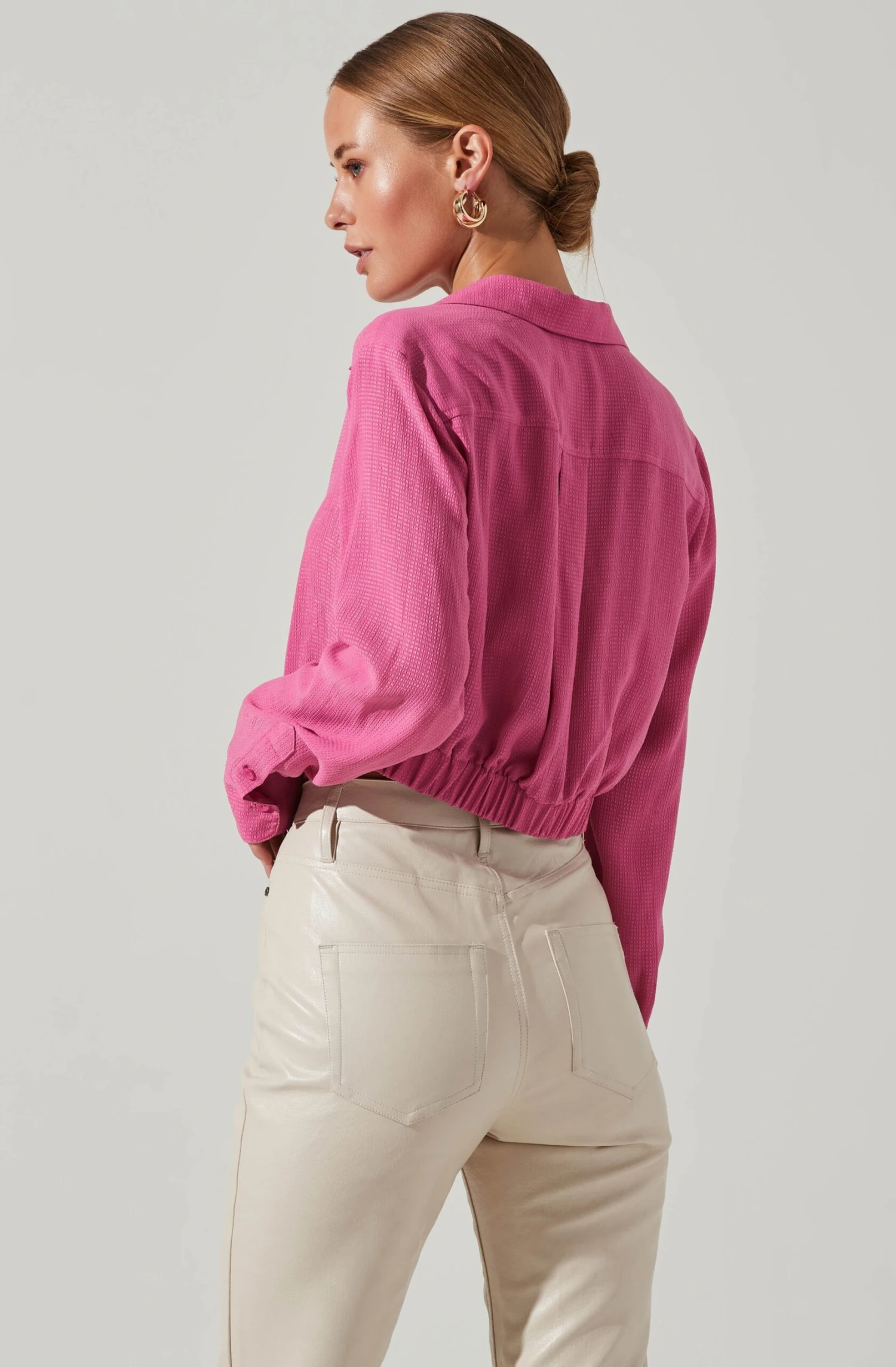 Camden Cropped Button Down Collared Top 4 Camden Cropped Button Down Collared Top - Image 4