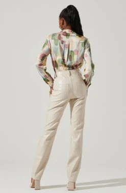 Camden Geo Print Button Down Top -Sundress Haven ACT17611 GREENMULTIGEO 5 1