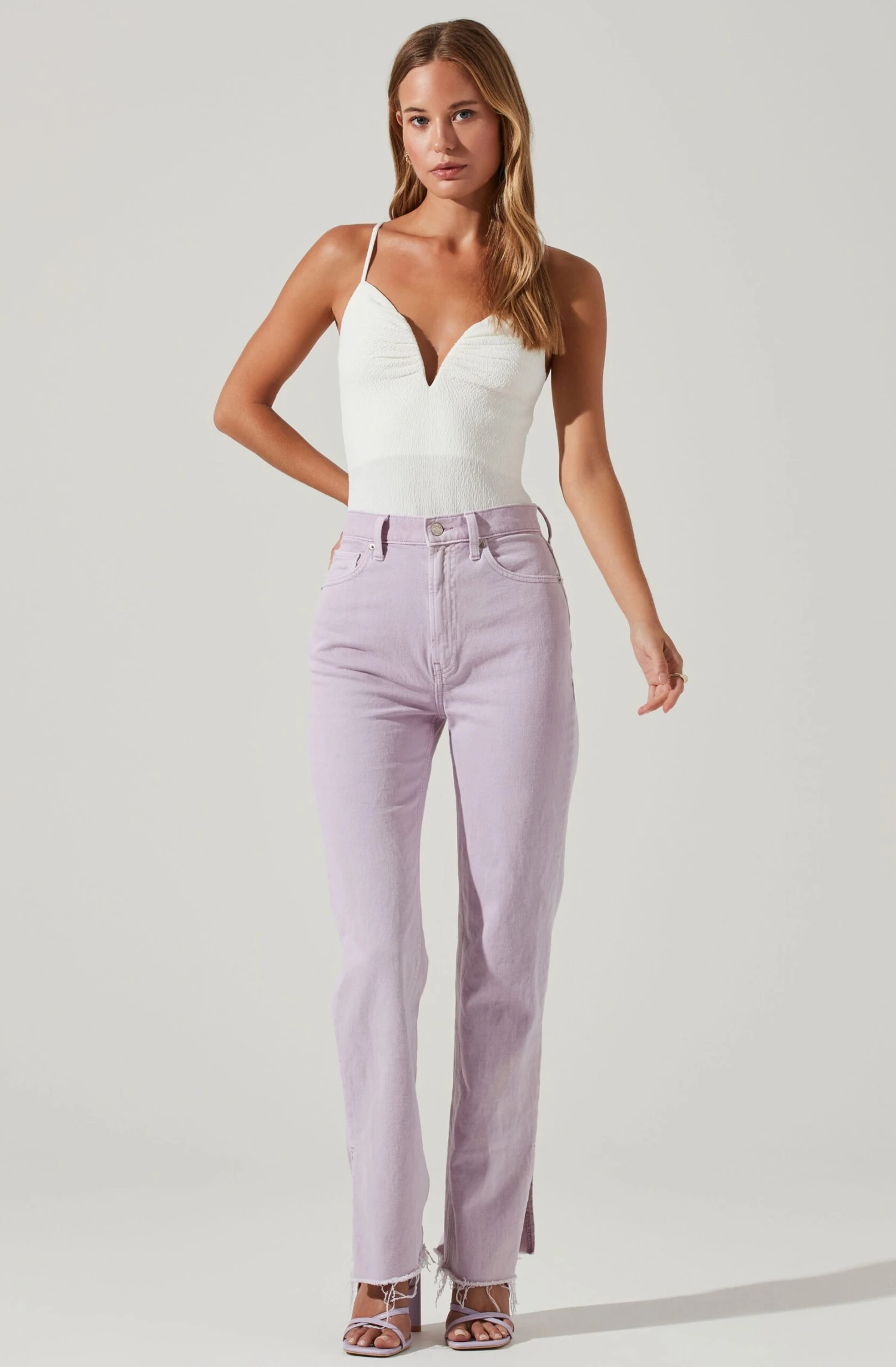 Fia Crinkled Plunge Neck Bodysuit 8 Fia Crinkled Plunge Neck Bodysuit - Image 8