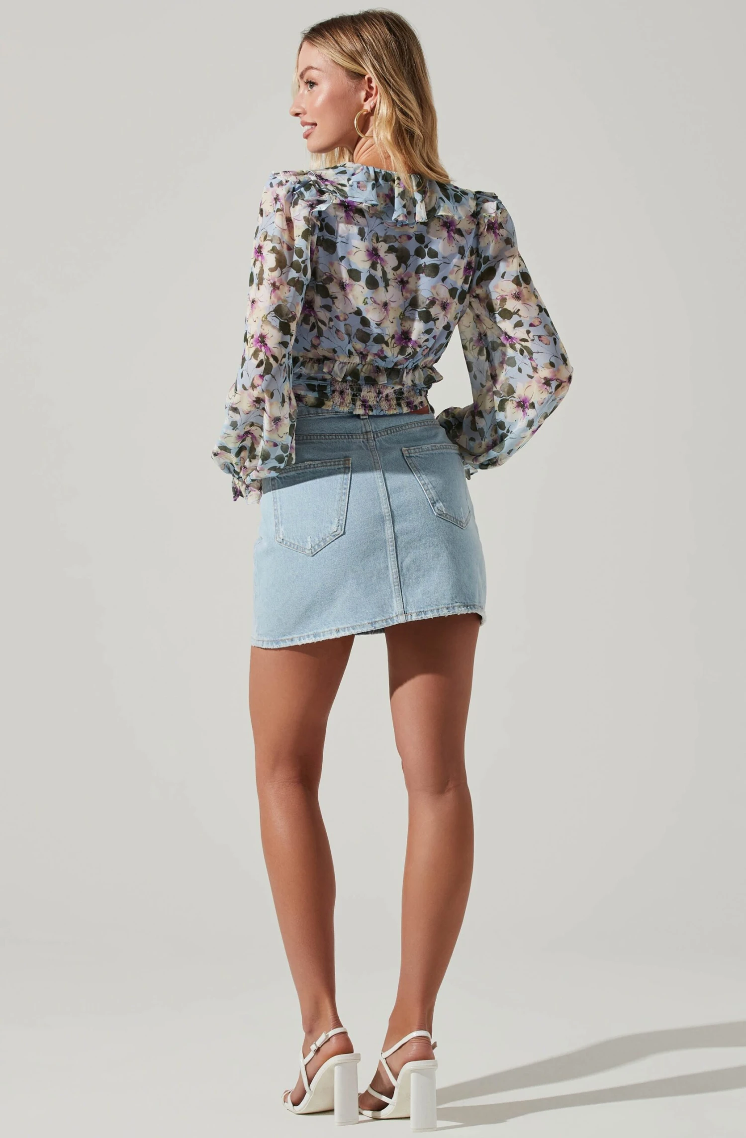 Loxley Floral Ruffle Long Sleeve Top 4 Loxley Floral Ruffle Long Sleeve Top - Image 4