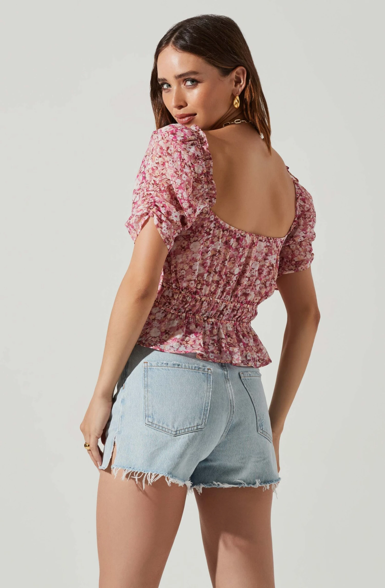 Nayeli Floral Print Short Sleeve Top 4 Nayeli Floral Print Short Sleeve Top - Image 4