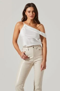 Shion Satin Off Shoulder Top