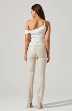 Shion Satin Off Shoulder Top -Sundress Haven ACT17761 WHITE 6