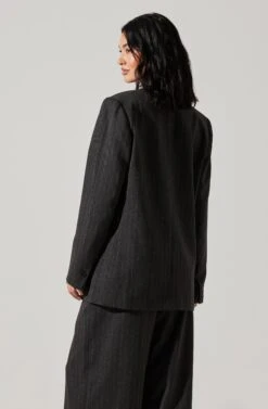 Pauline Pinstripe Oversized Blazer -Sundress Haven ACT17875WST CHARCOALSTRIPE 6