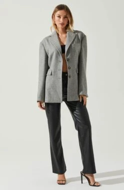 Galilea Oversized Blazer -Sundress Haven ACT17892 GRAY 2