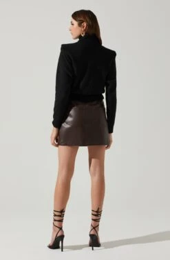 Daleyza Padded Shoulder Turtleneck Sweater -Sundress Haven ACT17899 BLACK 6