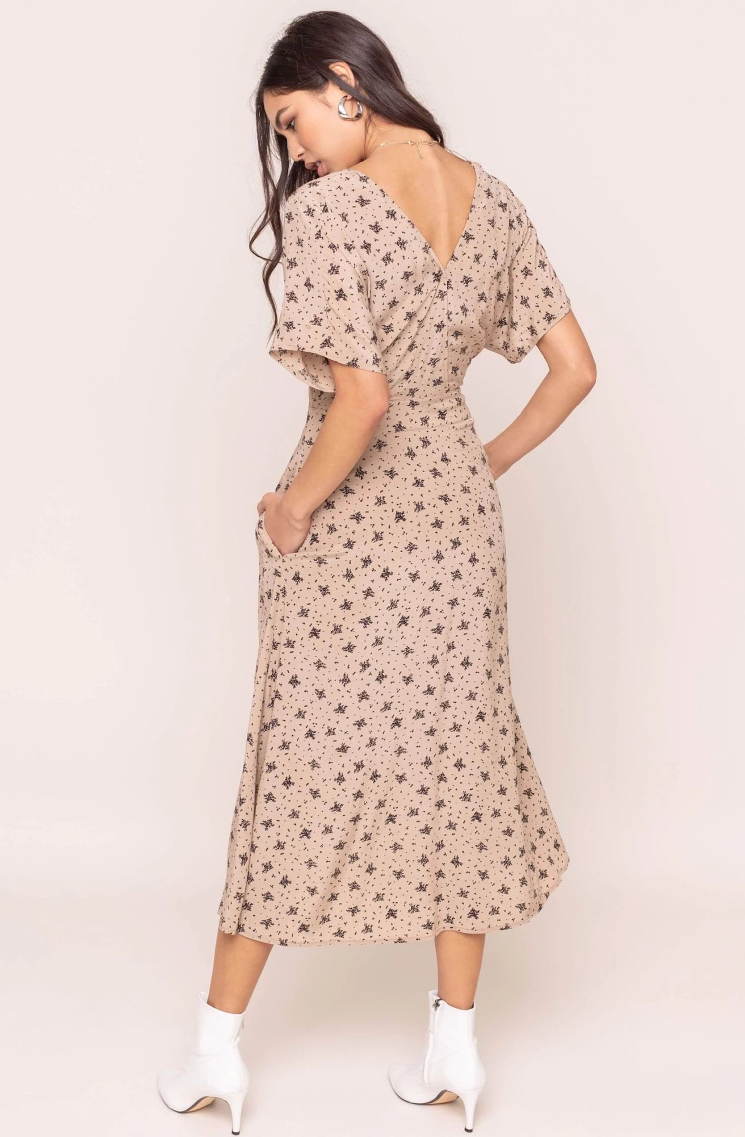 Dolman Button Front Midi Dress 6 Dolman Button Front Midi Dress - Image 6