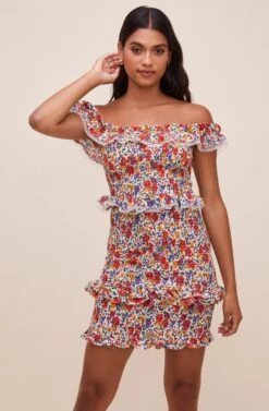 Isabel Off Shoulder Floral Dress