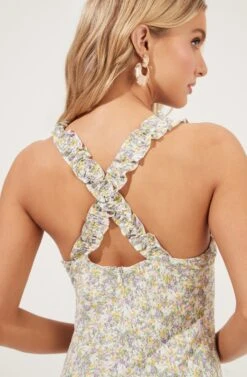Cross Back Ruffle Strap Dress 29 Cross Back Ruffle Strap Dress -Sundress Haven ADR100947 BLUSHMULTIDITSY 6