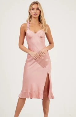 Cross Back Ruffle Strap Dress 30 Cross Back Ruffle Strap Dress -Sundress Haven ADR100947 BLUSH 2