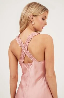 Cross Back Ruffle Strap Dress 33 Cross Back Ruffle Strap Dress -Sundress Haven ADR100947 BLUSH 5