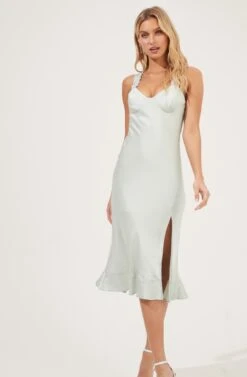 Cross Back Ruffle Strap Dress 22 Cross Back Ruffle Strap Dress -Sundress Haven ADR100947 MINT 3