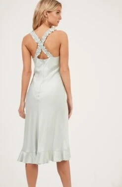 Cross Back Ruffle Strap Dress 23 Cross Back Ruffle Strap Dress -Sundress Haven ADR100947 MINT 5