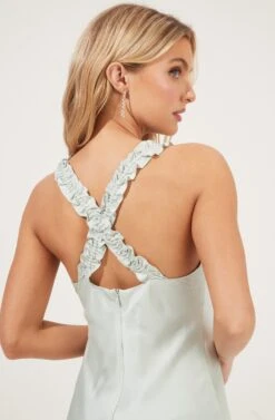 Cross Back Ruffle Strap Dress 21 Cross Back Ruffle Strap Dress -Sundress Haven ADR100947 MINT 6