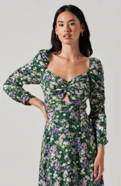 Sundress Haven -Sundress Haven ADR100972 GREENPURPLEFLORAL 4
