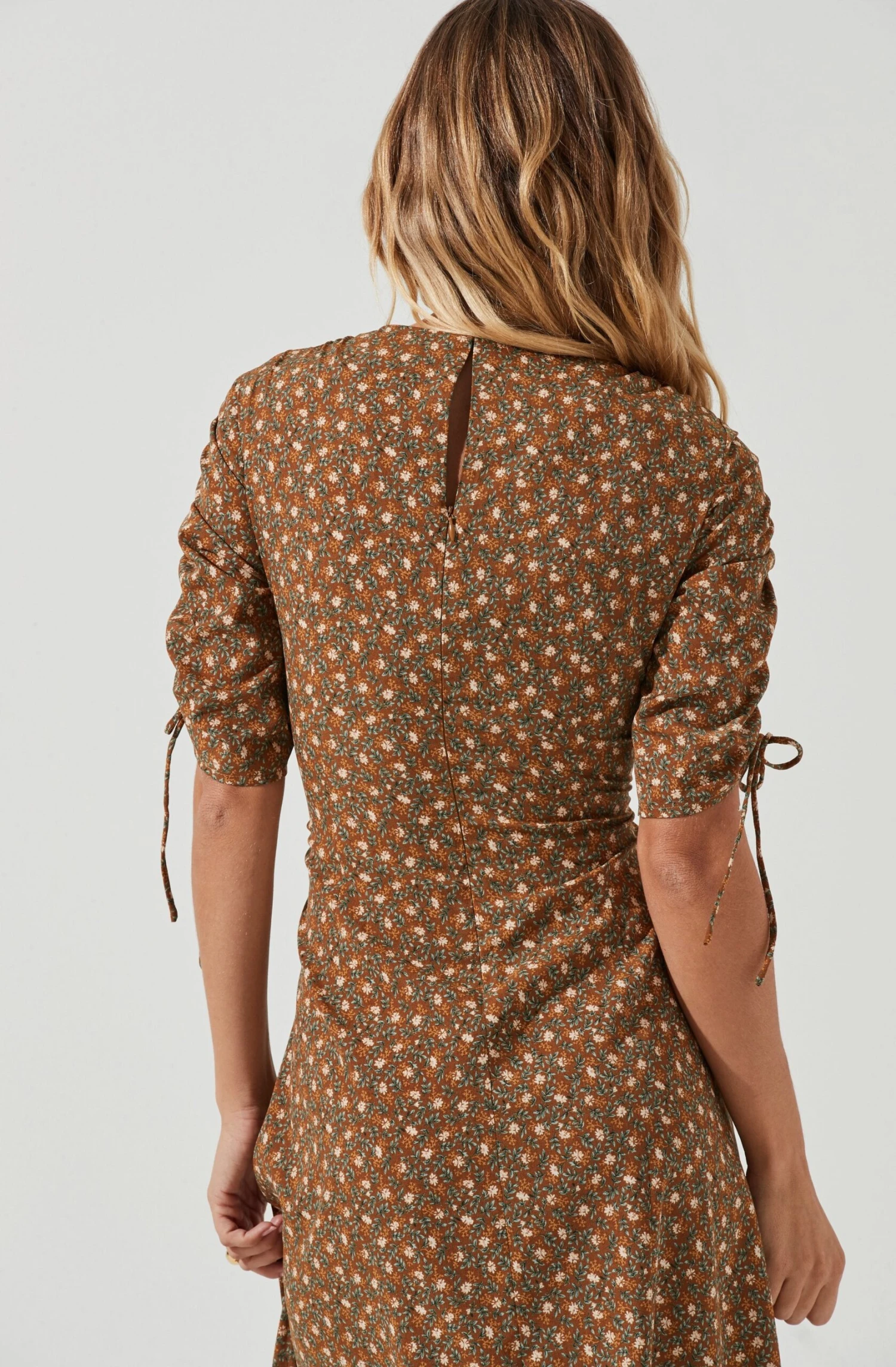 Ruched Sleeve Midi Dress 5 Ruched Sleeve Midi Dress - Image 5