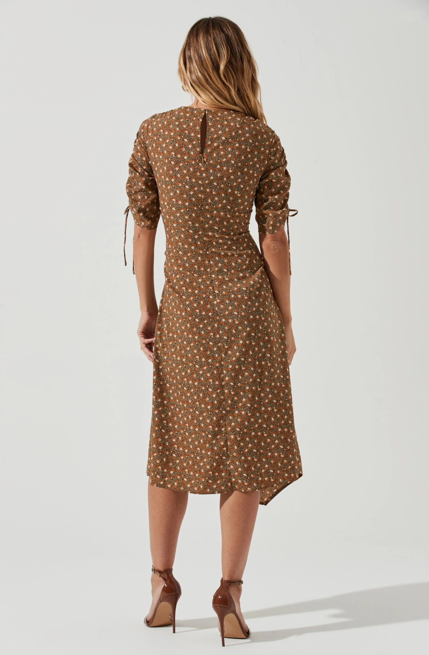Ruched Sleeve Midi Dress 6 Ruched Sleeve Midi Dress - Image 6