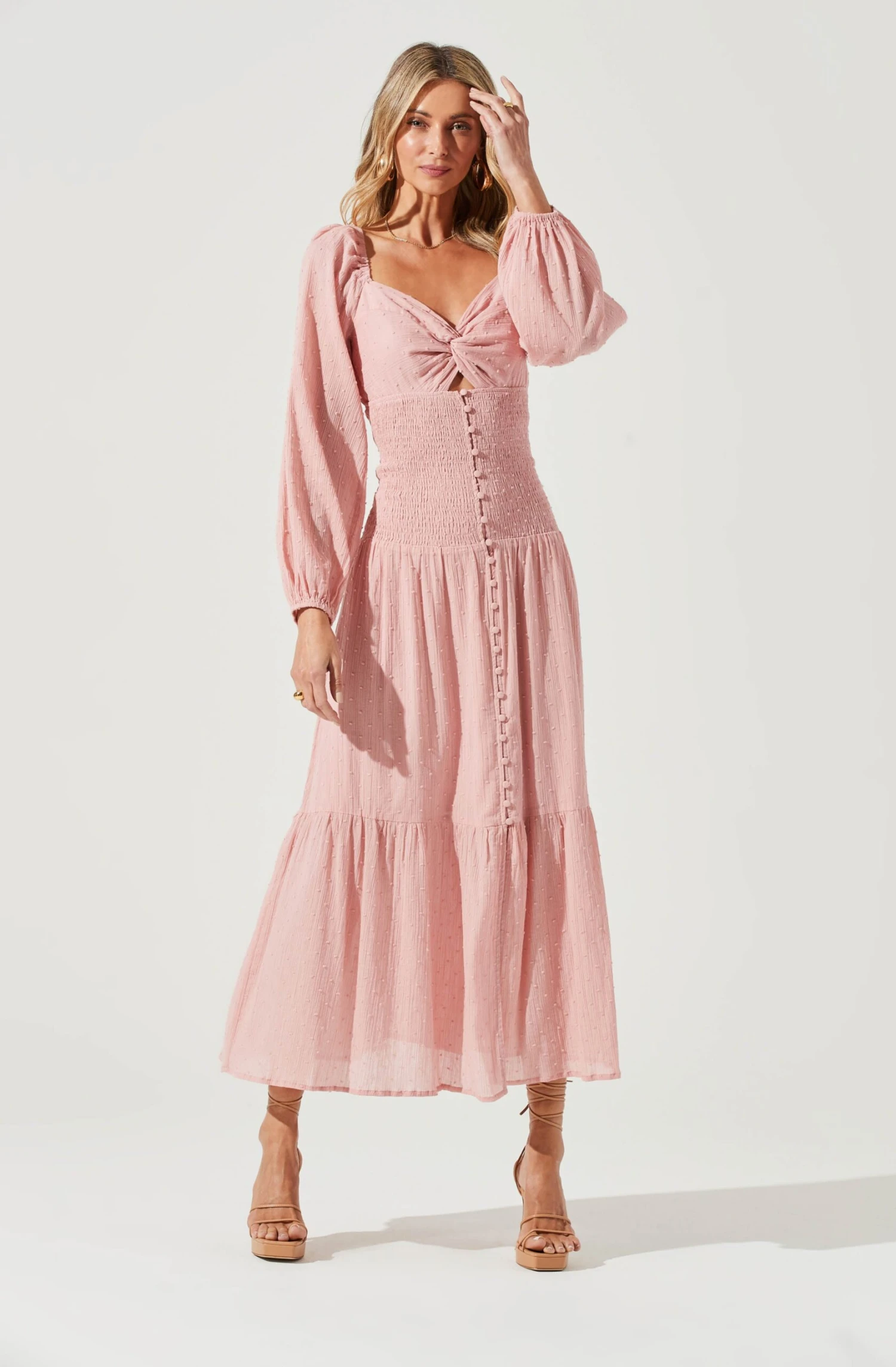Long Sleeve Twist Bust Dress 16 Long Sleeve Twist Bust Dress - Image 16